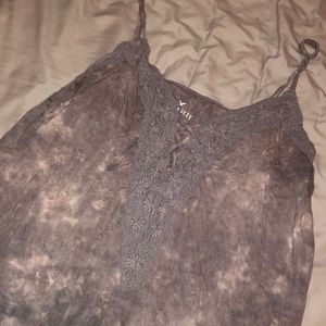 purple grey loose tank